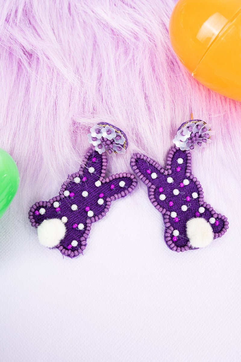Hoppy - Go - Lucky Purple Earrings - Wholesale Accessory Market