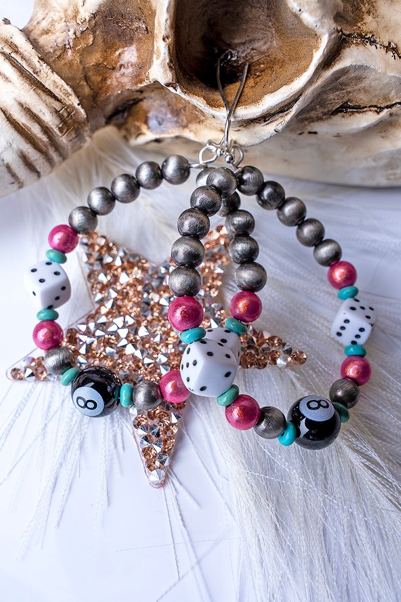 Casino Chic Silver Pearl Earrings - Wholesale Accessory Market