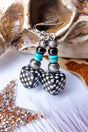 Checkered Cube Beaded Earrings - Wholesale Accessory Market