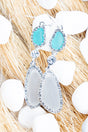 Sunset Bay Sea Glass Silvertone Earrings - Wholesale Accessory Market