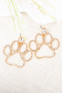 Paw - sitive Impression Crystal Goldtone Earrings - Wholesale Accessory Market