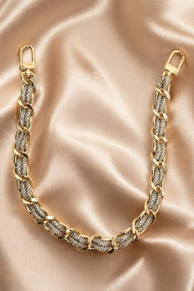 Iridescent It Girl Goldtone Purse + Pants Chain - Wholesale Accessory Market