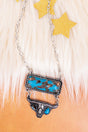 Turquoise Steer Skull Bar Necklace - Wholesale Accessory Market