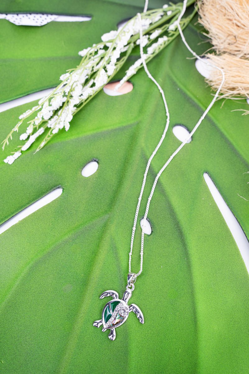 Prism Cove Turtle Silvertone Necklace - Wholesale Accessory Market