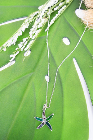 Prism Cove Starfish Silvertone Necklace - Wholesale Accessory Market