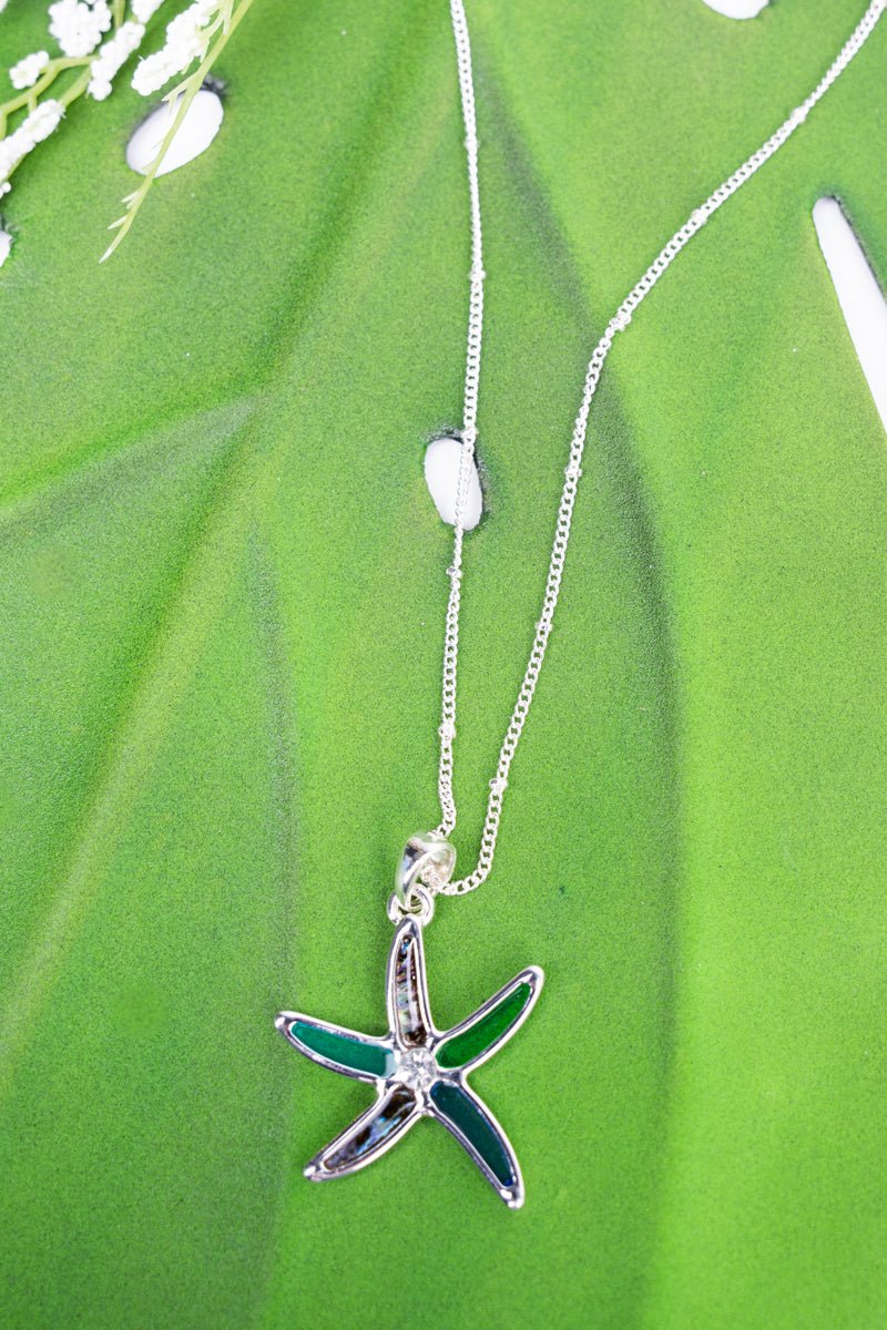 Prism Cove Starfish Silvertone Necklace - Wholesale Accessory Market