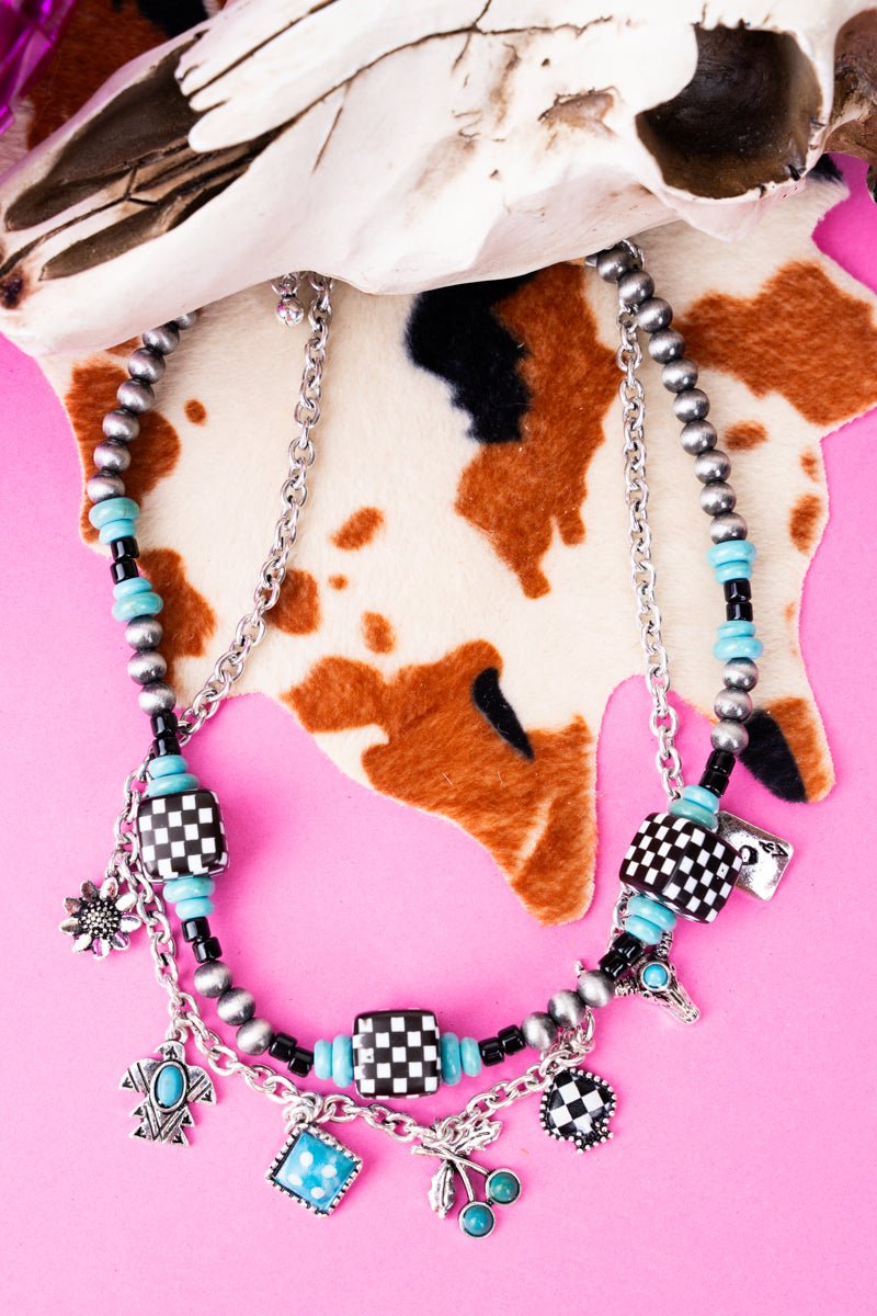 Torntrails Silvertone Charm Layered Necklace - Wholesale Accessory Market