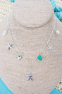 Blue Lagoon Starfish Silvertone Charm Necklace - Wholesale Accessory Market
