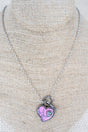 Pink Love Unlocked Crystal & Silvertone Necklace - Wholesale Accessory Market