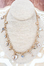 Unlock This Look Crystal Goldtone Charm Necklace - Wholesale Accessory Market