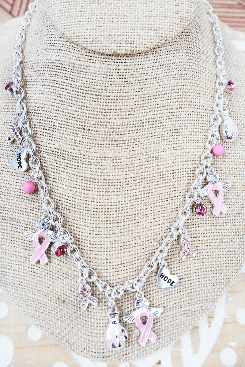 Wings of Hope Silvertone Charm Necklace - Wholesale Accessory Market