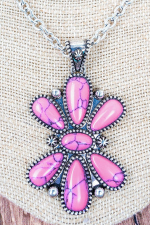 Pink Havenrock Hills Silvertone Necklace - Wholesale Accessory Market