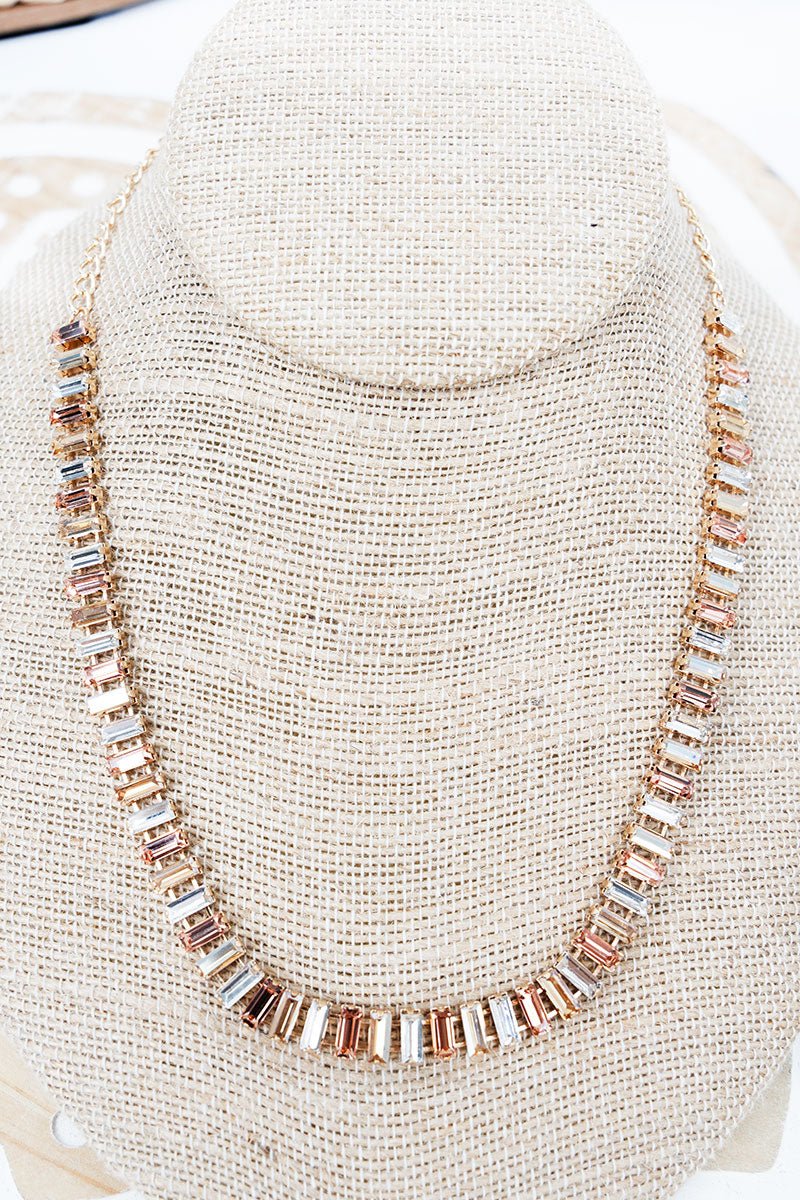 Elle Ivory Baguette Goldtone Necklace - Wholesale Accessory Market