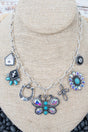 Take Your Chances Turquoise & Silvertone Necklace - Wholesale Accessory Market