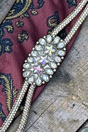 Sierra Starlight Iridescent Crystal Bolo Necklace - Wholesale Accessory Market