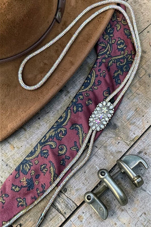 Sierra Starlight Iridescent Crystal Bolo Necklace - Wholesale Accessory Market