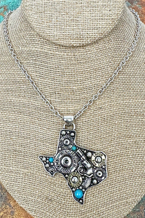 Texas Outlaw Legend Turquoise & Two - Tone Necklace - Wholesale Accessory Market