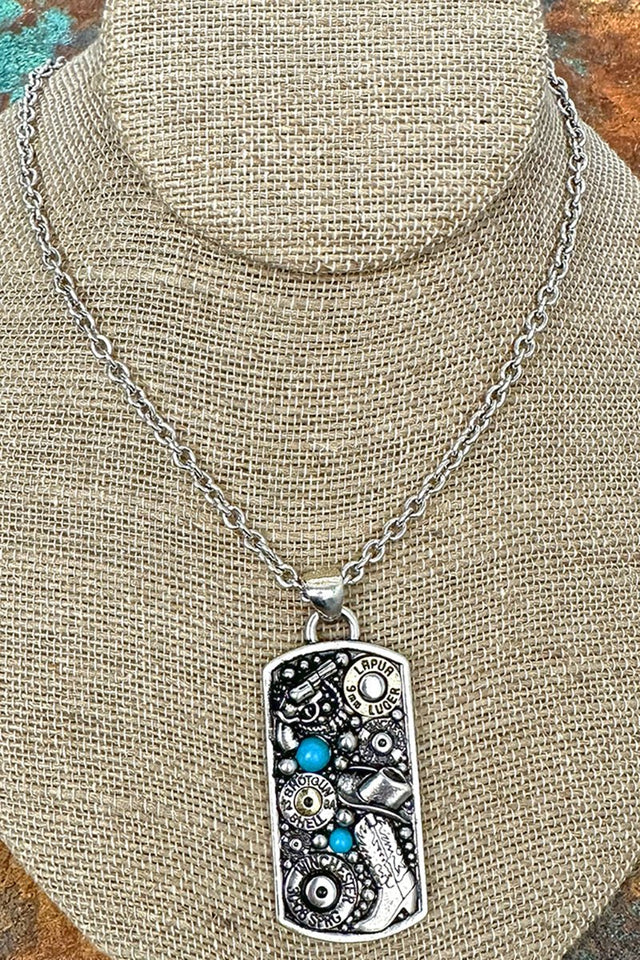 Outlaw Legend Turquoise & Two - Tone Necklace - Wholesale Accessory Market