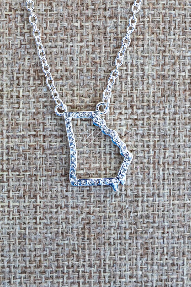 Georgia Luxe Crystal Silvertone Necklace - Wholesale Accessory Market