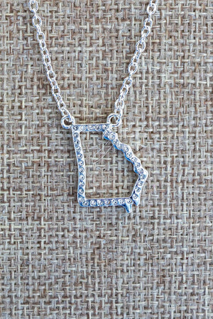 Georgia Luxe Crystal Silvertone Necklace - Wholesale Accessory Market