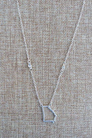 Georgia Luxe Crystal Silvertone Necklace - Wholesale Accessory Market