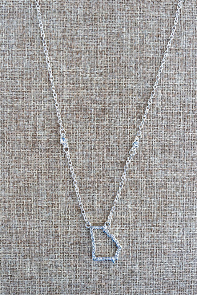 Georgia Luxe Crystal Silvertone Necklace - Wholesale Accessory Market