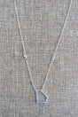 Georgia Luxe Crystal Silvertone Necklace - Wholesale Accessory Market