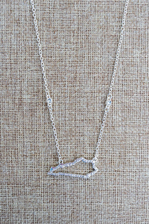 Kentucky Luxe Crystal Silvertone Necklace - Wholesale Accessory Market