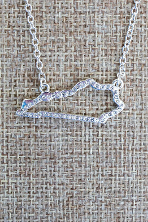 Kentucky Luxe Crystal Silvertone Necklace - Wholesale Accessory Market