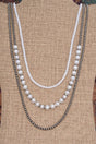 Shadow Canyon Pearl Layered Necklace - Wholesale Accessory Market