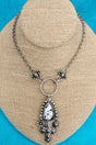 Howlite Desert Grace Silvertone Necklace - Wholesale Accessory Market