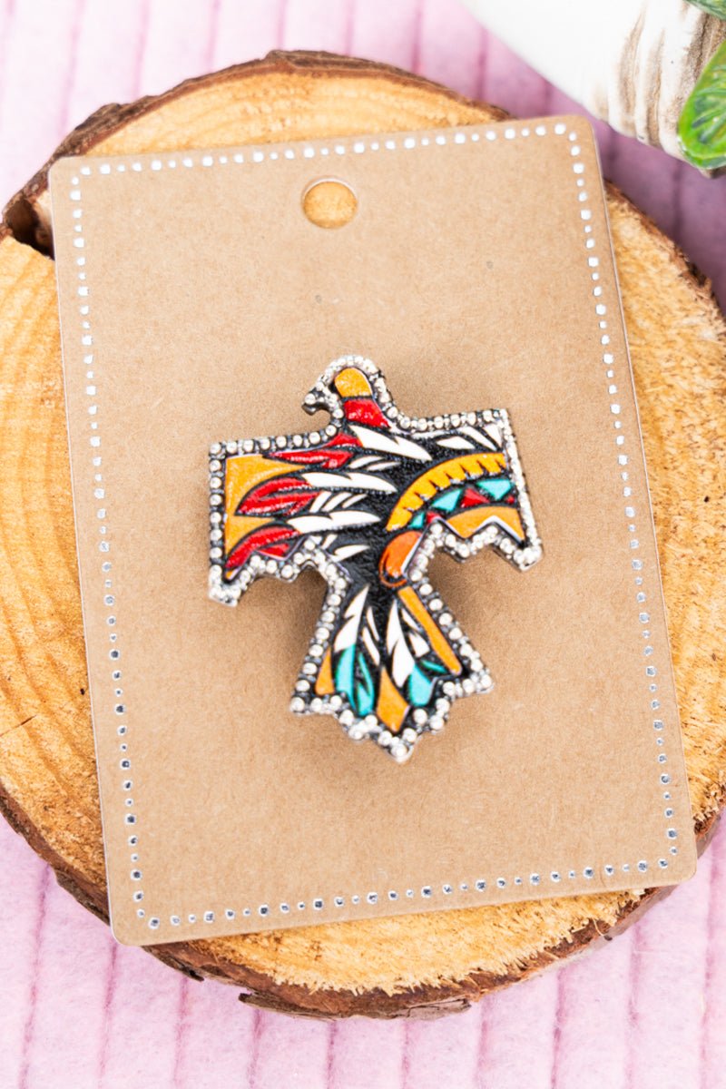 Thunderbird Mesa Faux Leather Hat Pin - Wholesale Accessory Market