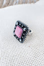 Pink Durango Dreams Silvertone Stretch Ring - Wholesale Accessory Market