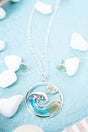 North Shore Wave Silvertone Necklace and Earring Set - Wholesale Accessory Market