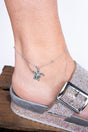 Honolulu Horizon Turtle Silvertone Anklet - Wholesale Accessory Market