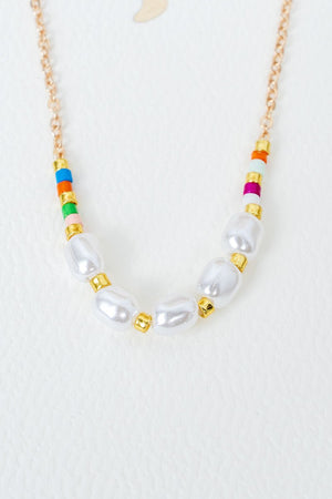 Amalfi Nights Multi - Color & Pearl Goldtone Anklet - Wholesale Accessory Market