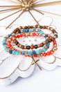 Stella Beaded Goldtone Cross Bracelet Set - Wholesale Accessory Market