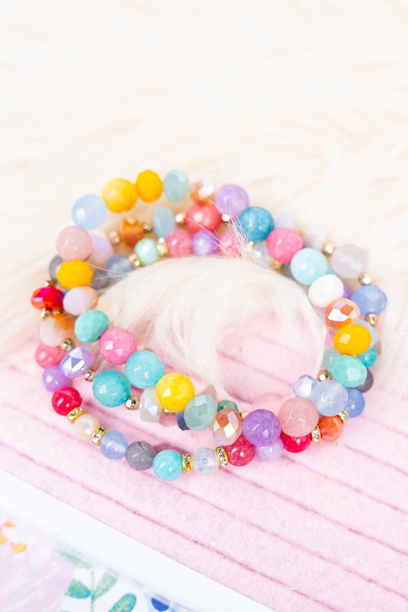 Miami Weekend Multi - Color Beaded Bracelet Set - Wholesale Accessory Market