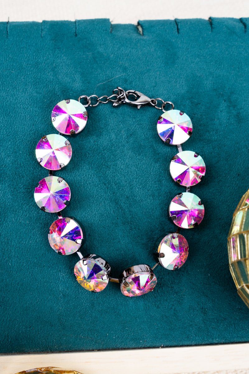 Magic Moment Iridescent Crystal Hematite Bracelet - Wholesale Accessory Market