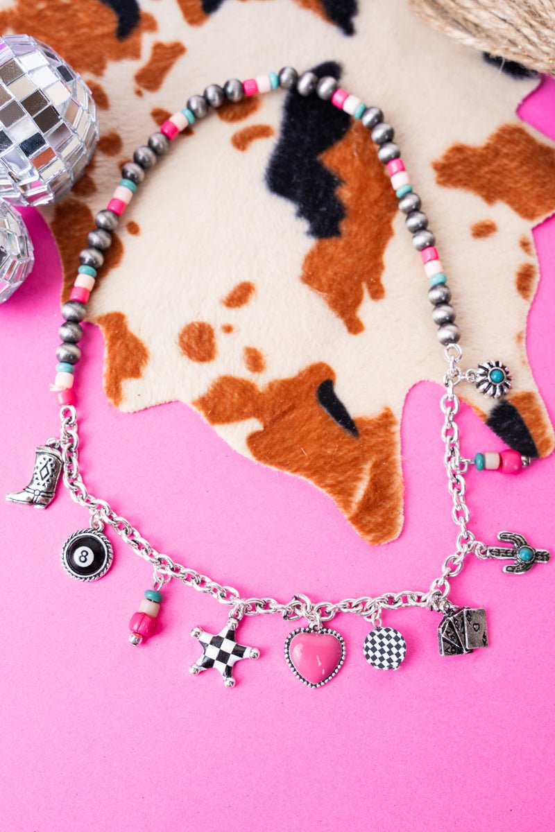 Willowridge Silvertone Charm Choker/Bracelet - Wholesale Accessory Market