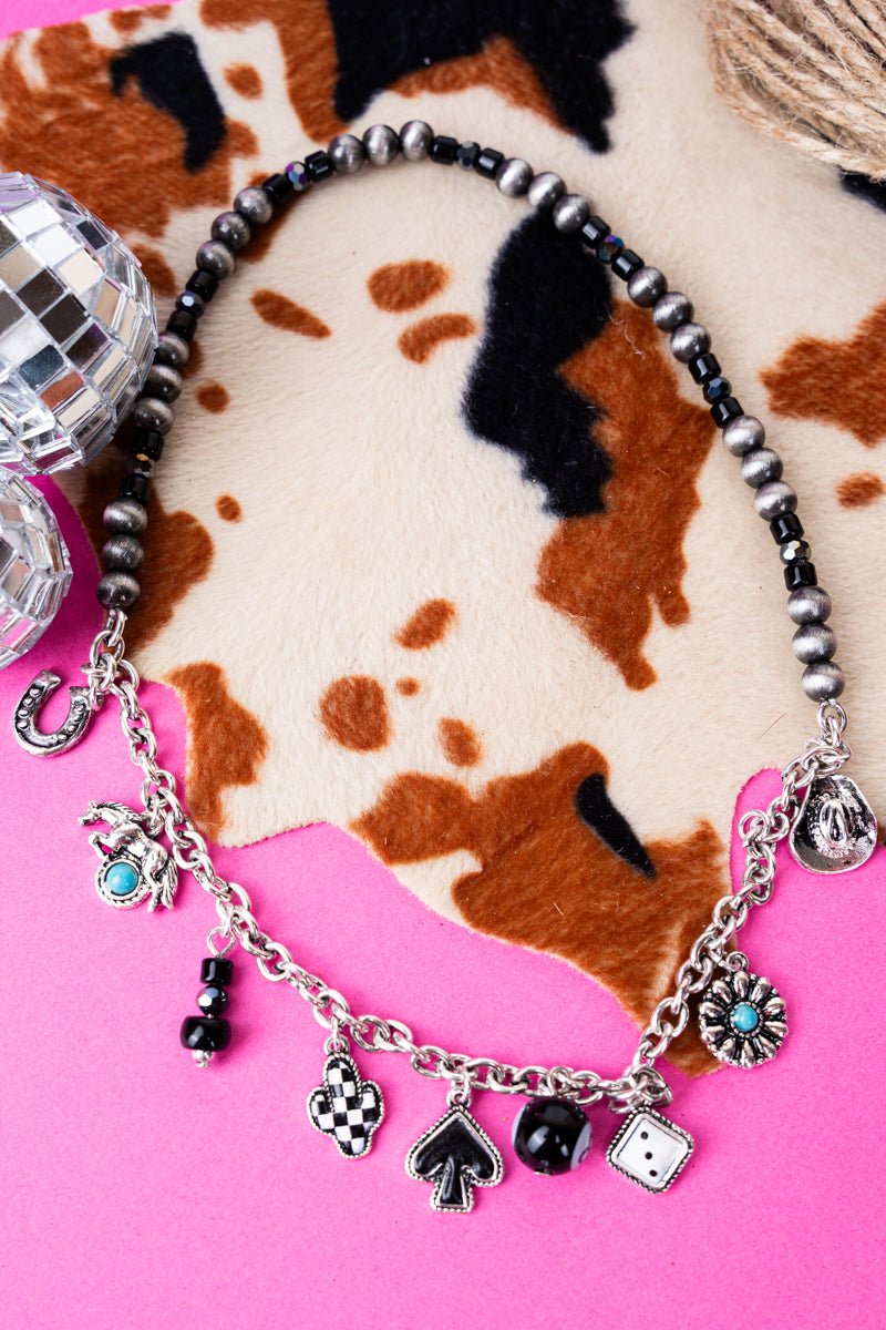 Torntrails Silvertone Charm Choker/Bracelet - Wholesale Accessory Market