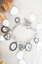 Davina Silvertone Crystal Charm Bracelet - Wholesale Accessory Market