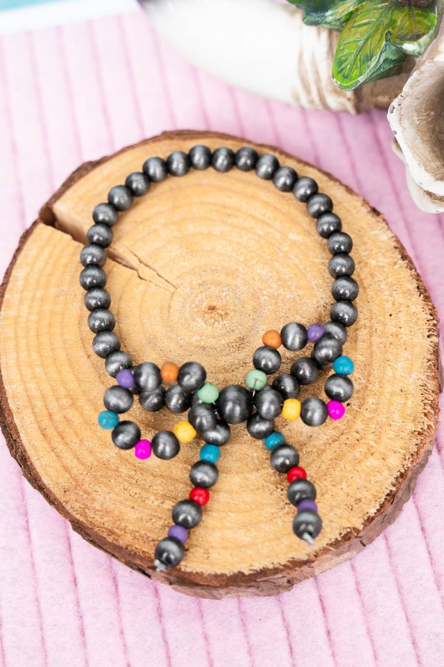 Rainbow Ridge Silver Pearl Bracelet - Wholesale Accessory Market