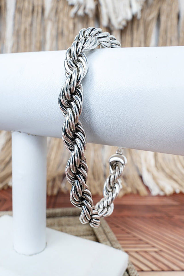 Twisted Trail Burnished Silvertone Bracelet - Wholesale Accessory Market