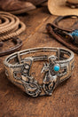 Desert Gallop Turquoise & Silvertone Bracelet - Wholesale Accessory Market