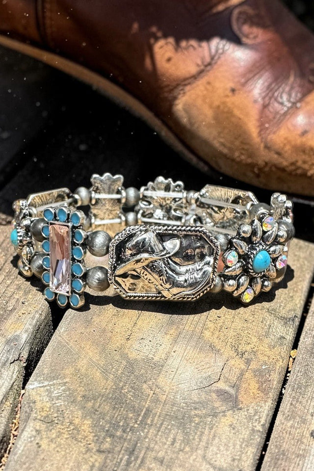 Pink Sundance Ridge Silvertone Bracelet - Wholesale Accessory Market