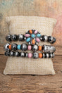 Santa Fe Skies Multi - Color & Silver Pearl Bracelet Set - Wholesale Accessory Market