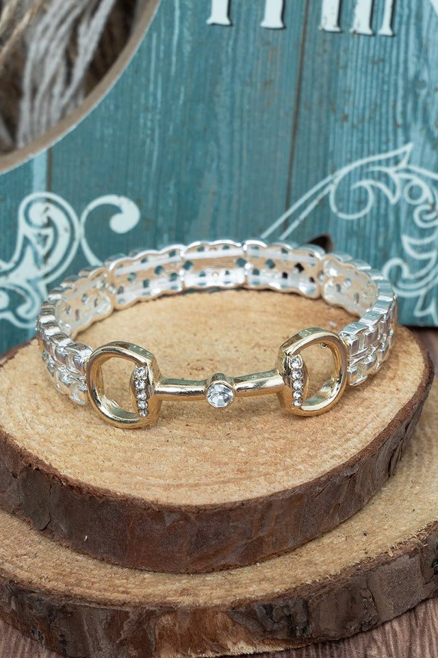 Bridle & Shine Crystal Two - Tone Bracelet - Wholesale Accessory Market