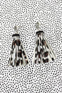 SALE! Silver Glitter Disk Leopard Tassel Earrings - Wholesale Accessory Market