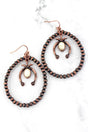 SALE! Naja Copper Navajo Inspired Pearl Hoop Earrings - Wholesale Accessory Market